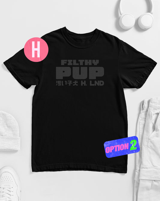 Filthy boy puppy play tee - grey/black