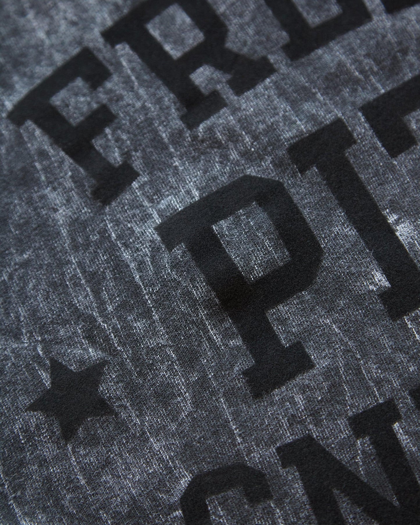 Free pit sniffs -black flock on stone washed black tshirt