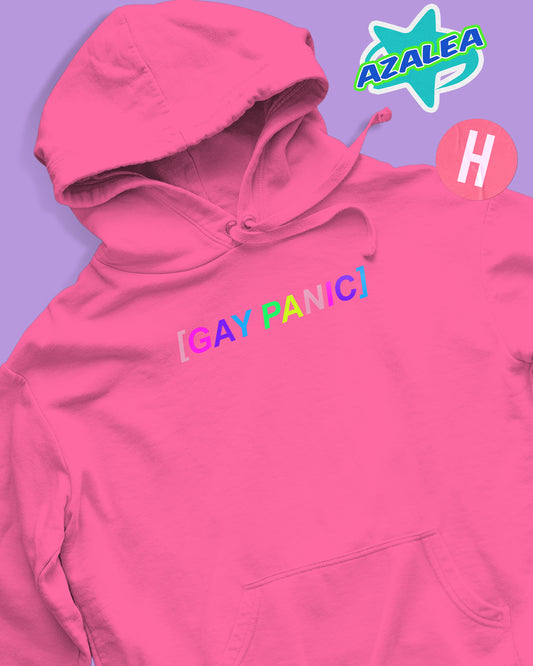 Gay panic soft style hoodie - pink