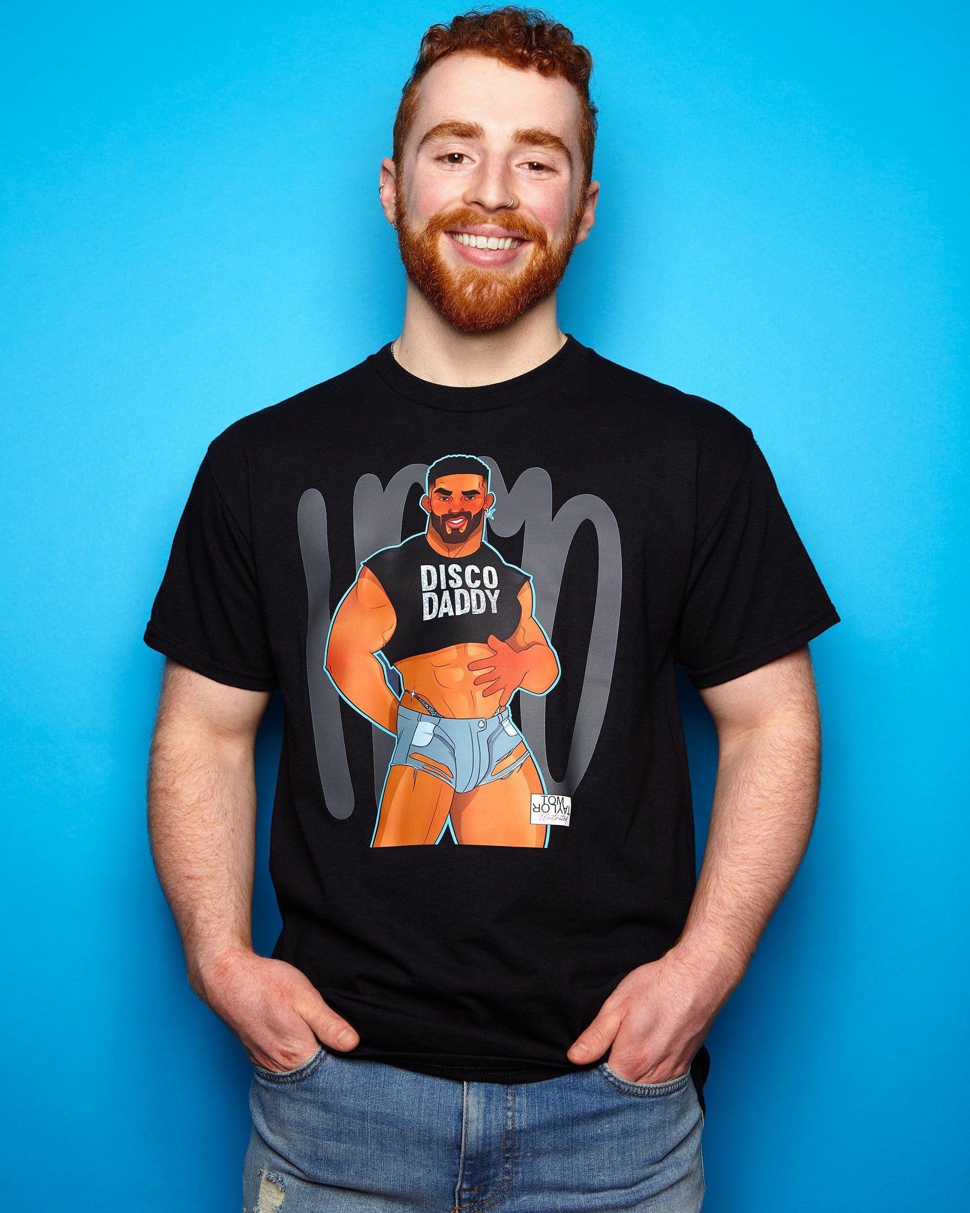 Trent the disco daddy - black tshirt - HOMOLONDON