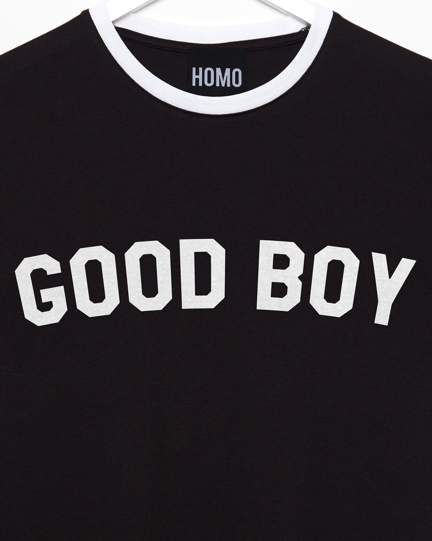 GOOD BOY, ringer tee - black/white