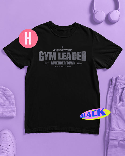 Gym Leader in grey, tee - black
