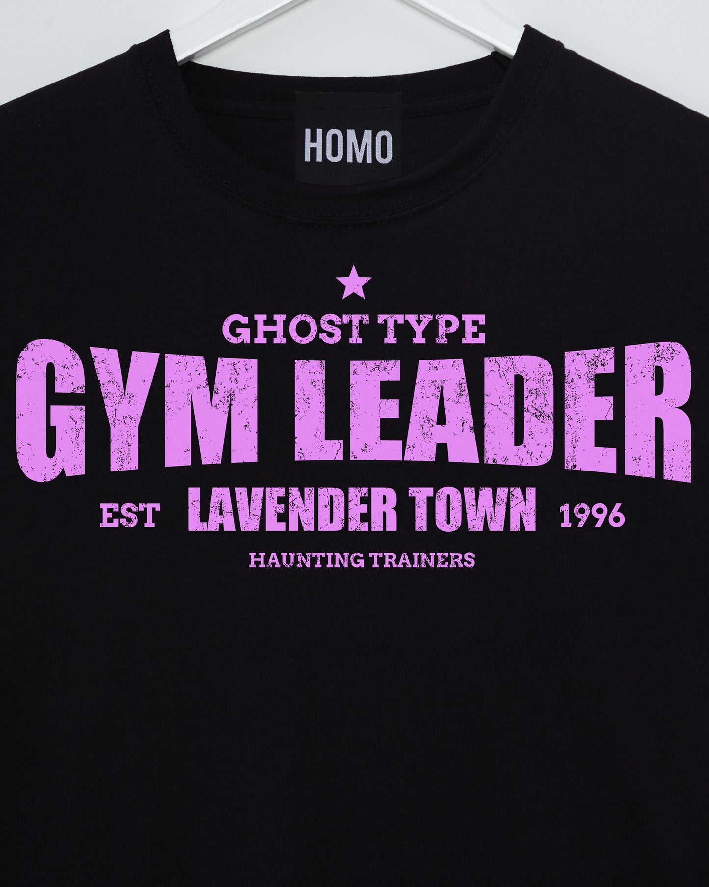 Gym Leader in Lavender, sideless tee - black