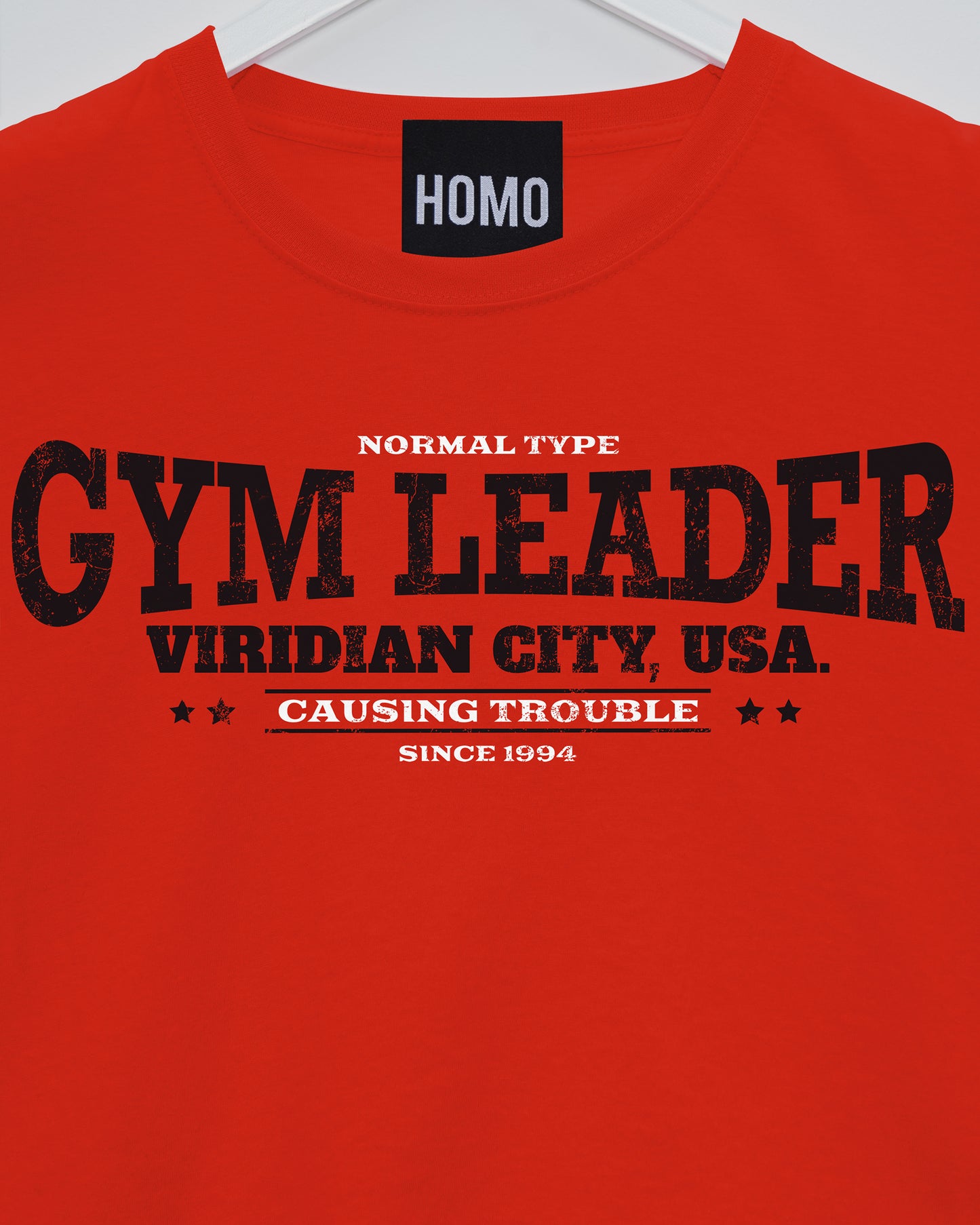 Gym Leader in red, sideless tee - red