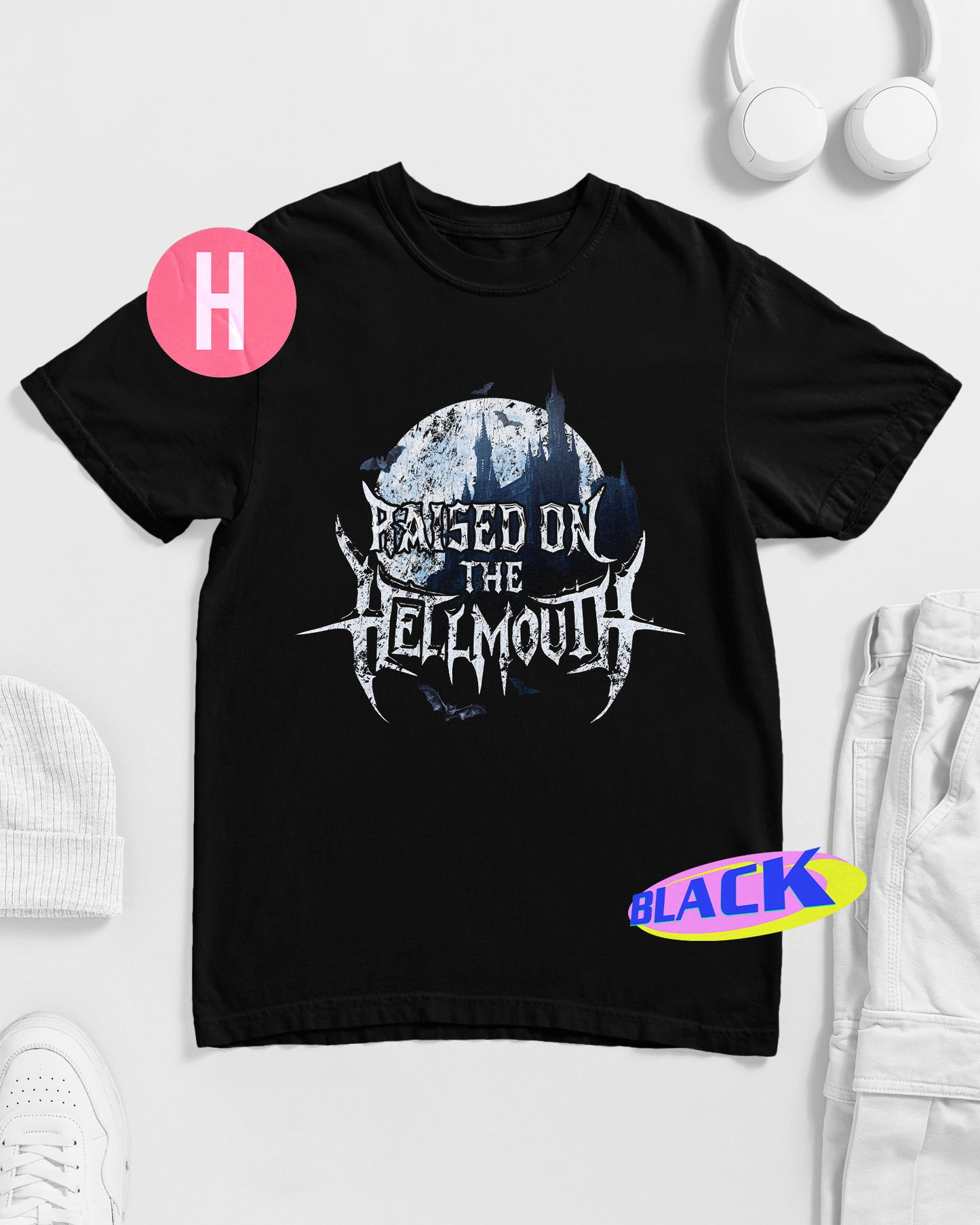Born of the Hellmouth, tee - black