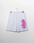 Spray paint himbo, white - basket ball shorts - HOMOLONDON