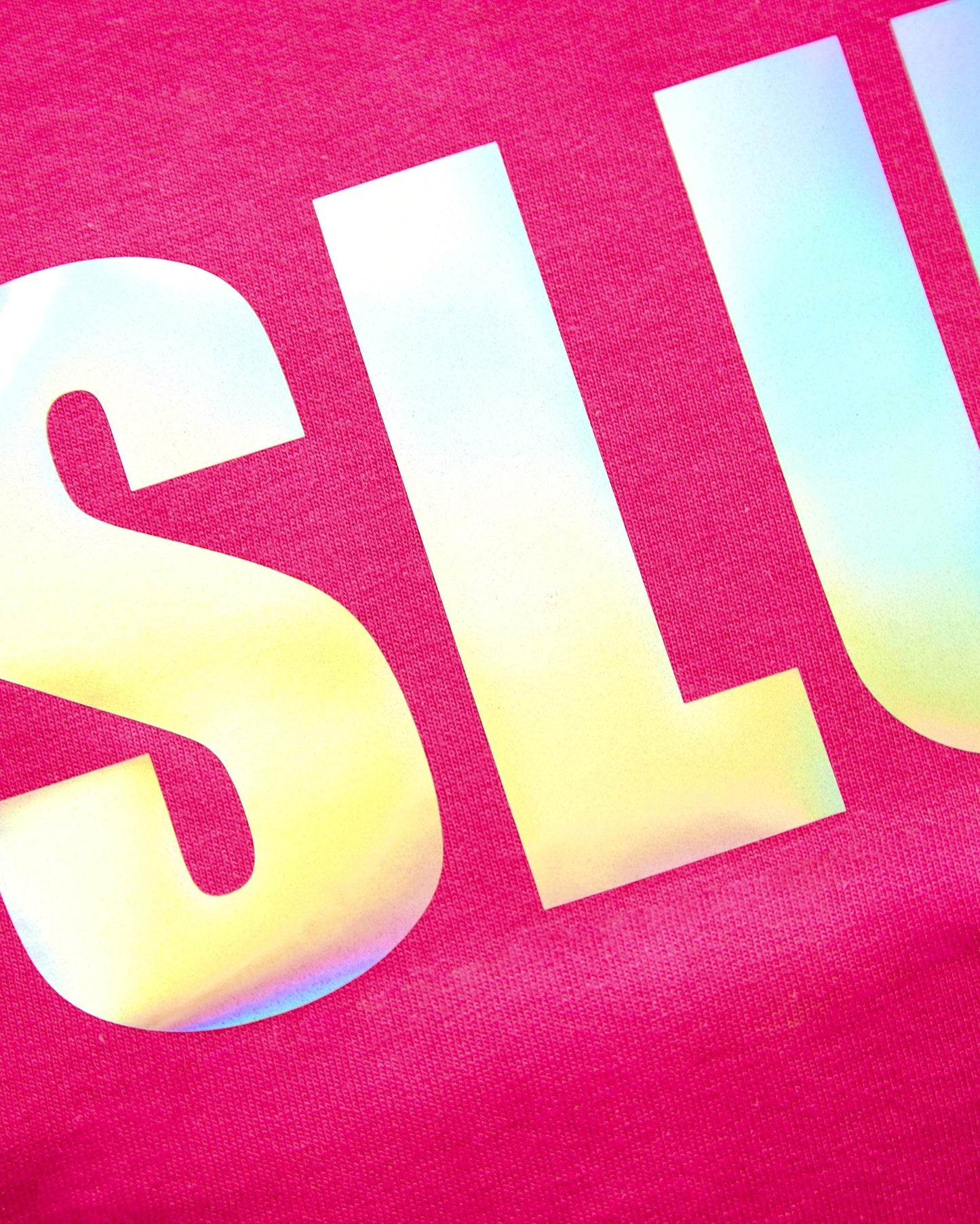 Hologram SLUT - fuchsia crop