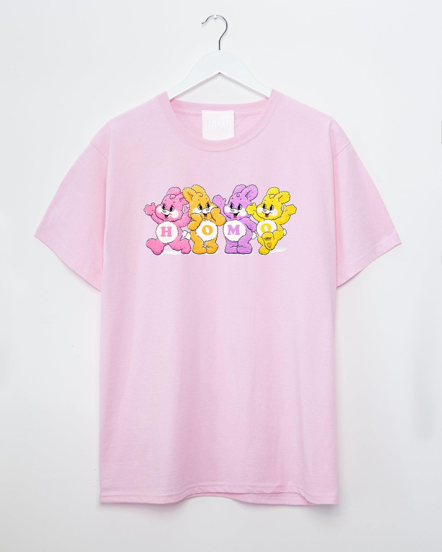 HOMO Bunnies - light pink tshirt - HOMOLONDON