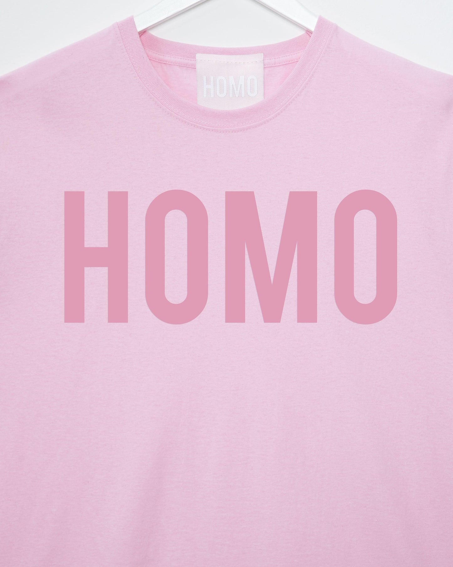 HOMO pink on pink - tee - HOMOLONDON