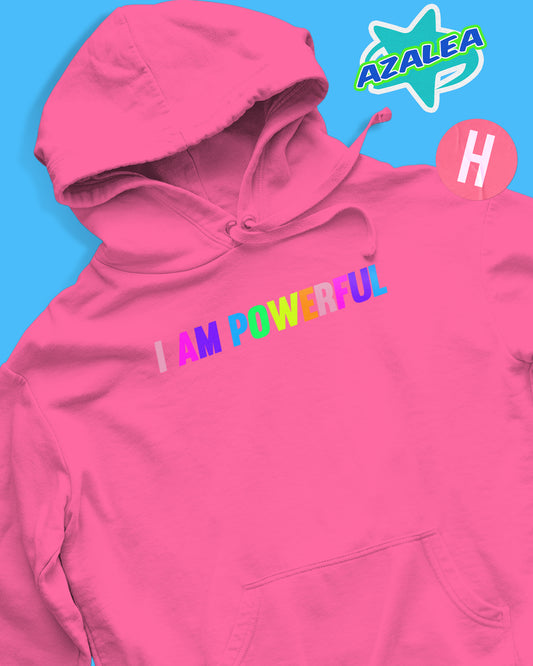 I am powerful soft style hoodie - pink