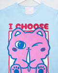 I choose mischief - light blue cropped tshirt / crop top - HOMOLONDON