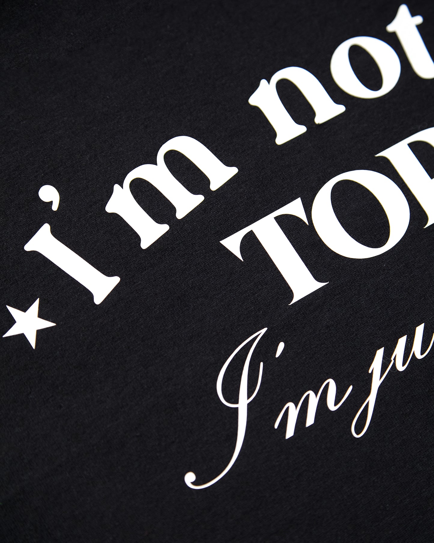 I'm not a TOP i'm just TALL, ringer tee - black/white