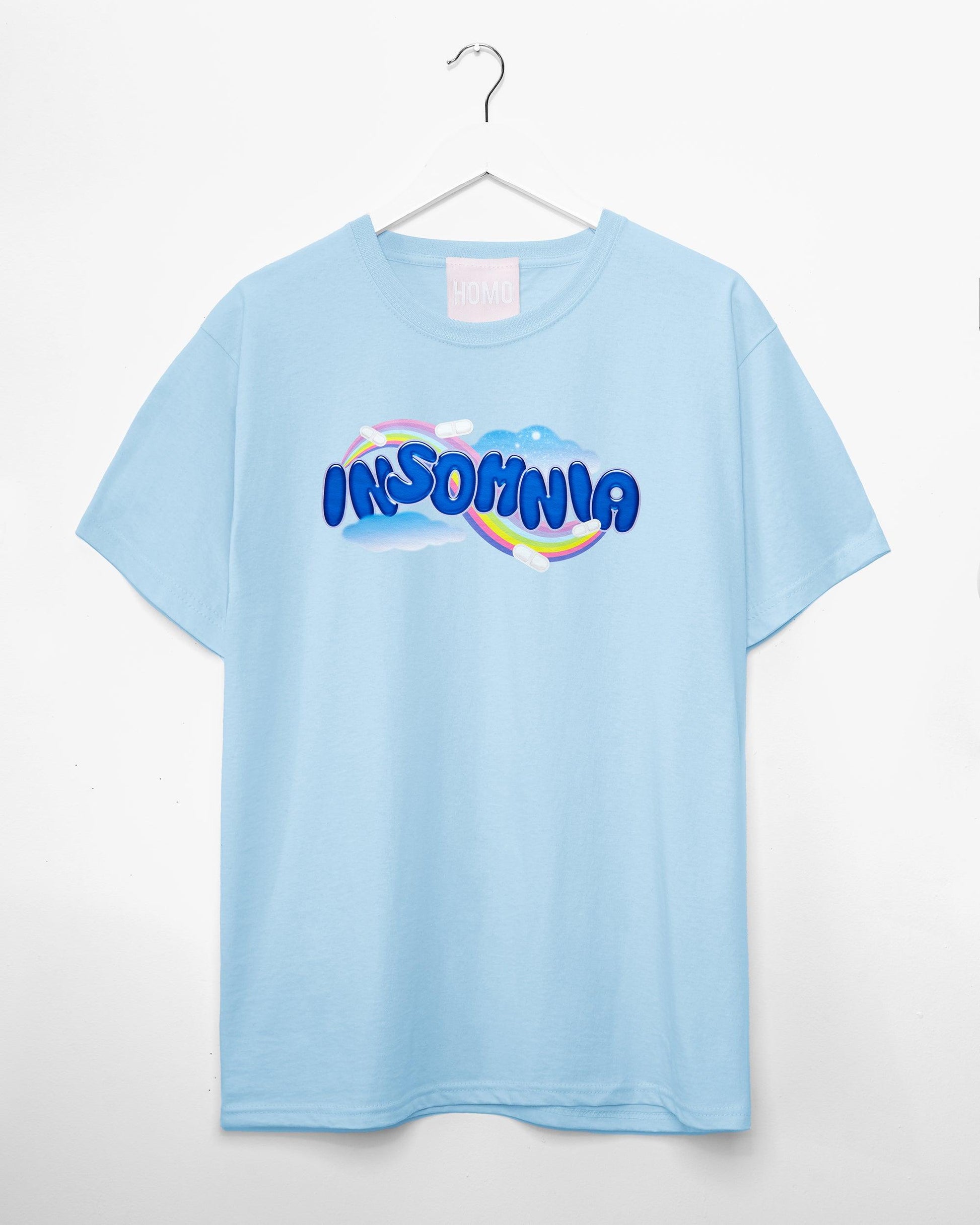 Insomnia - light pink tshirt - HOMOLONDON