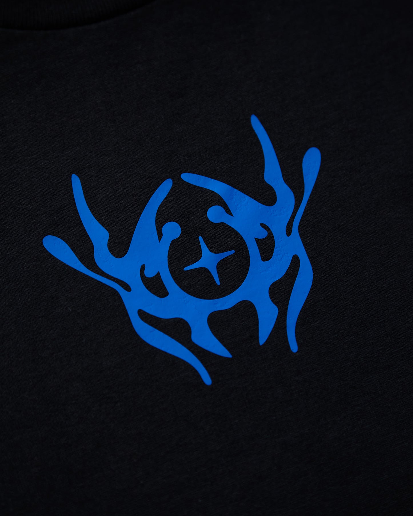 NXS021: INVINCIBLE sleeveless t-shirt - blue/black (front & back print)