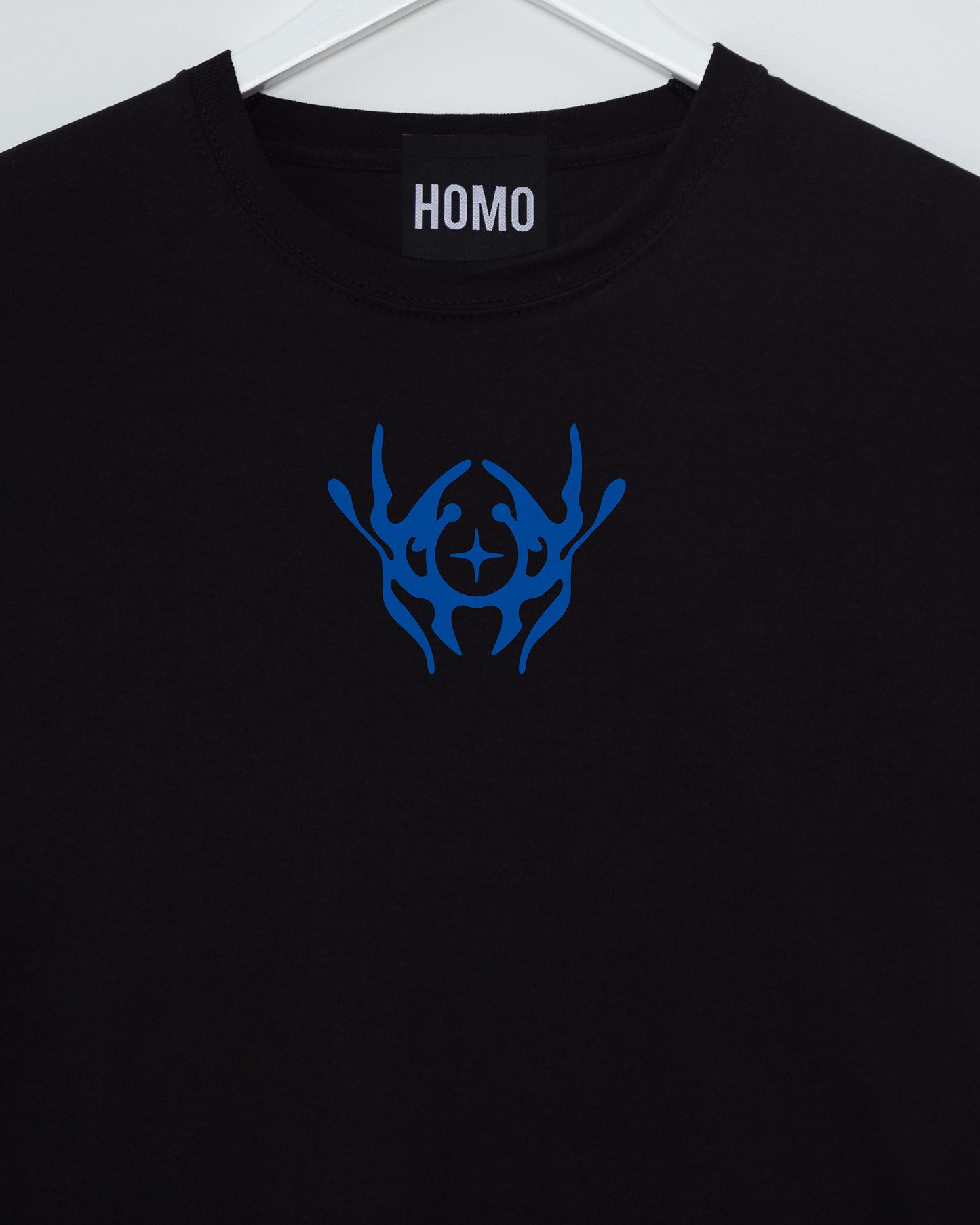 NXS021: INVINCIBLE sleeveless t-shirt - blue/black (front & back print)