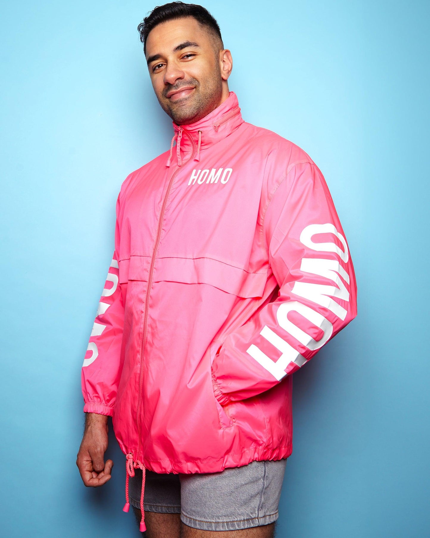 HOMO fluorescent pink - windbreaker jacket