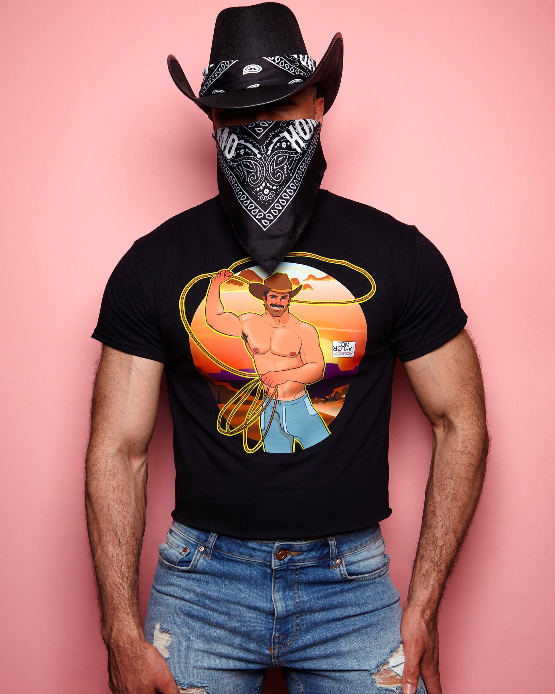 The Cooper - black tshirt crop / crop top - HOMOLONDON