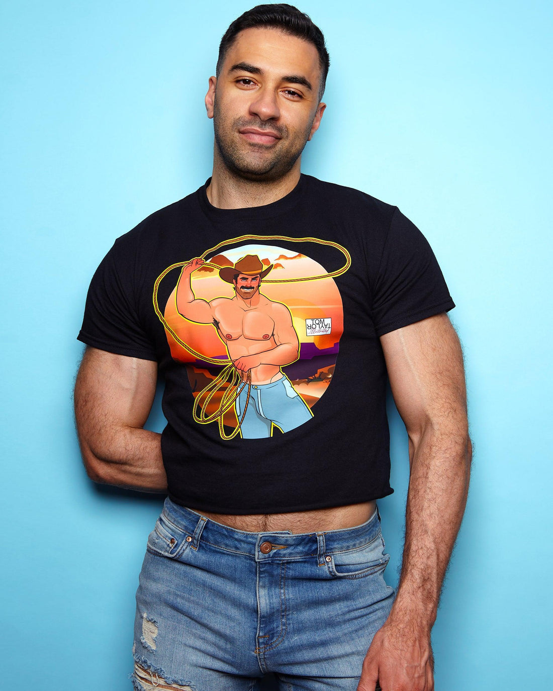 The Cooper - black tshirt crop / crop top - HOMOLONDON