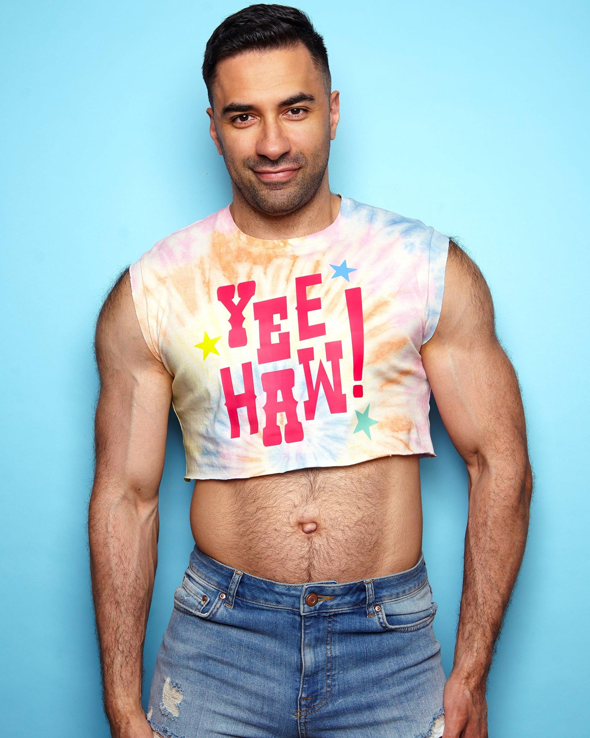 YEE HAW! - tie dye light weight crop - HOMOLONDON