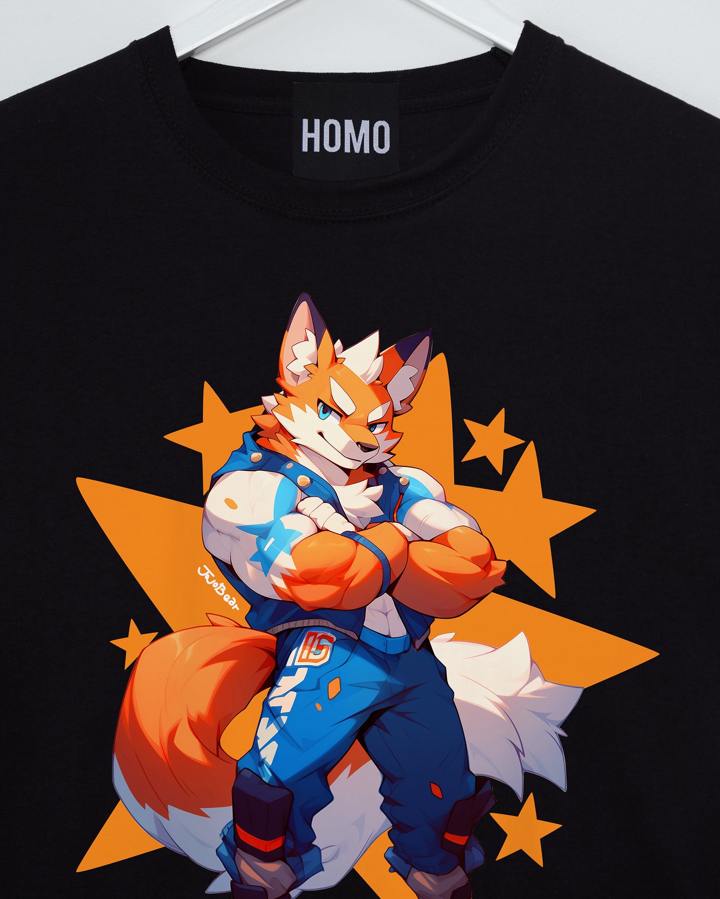 Space furries: Flash the Space ranger on black - tshirt