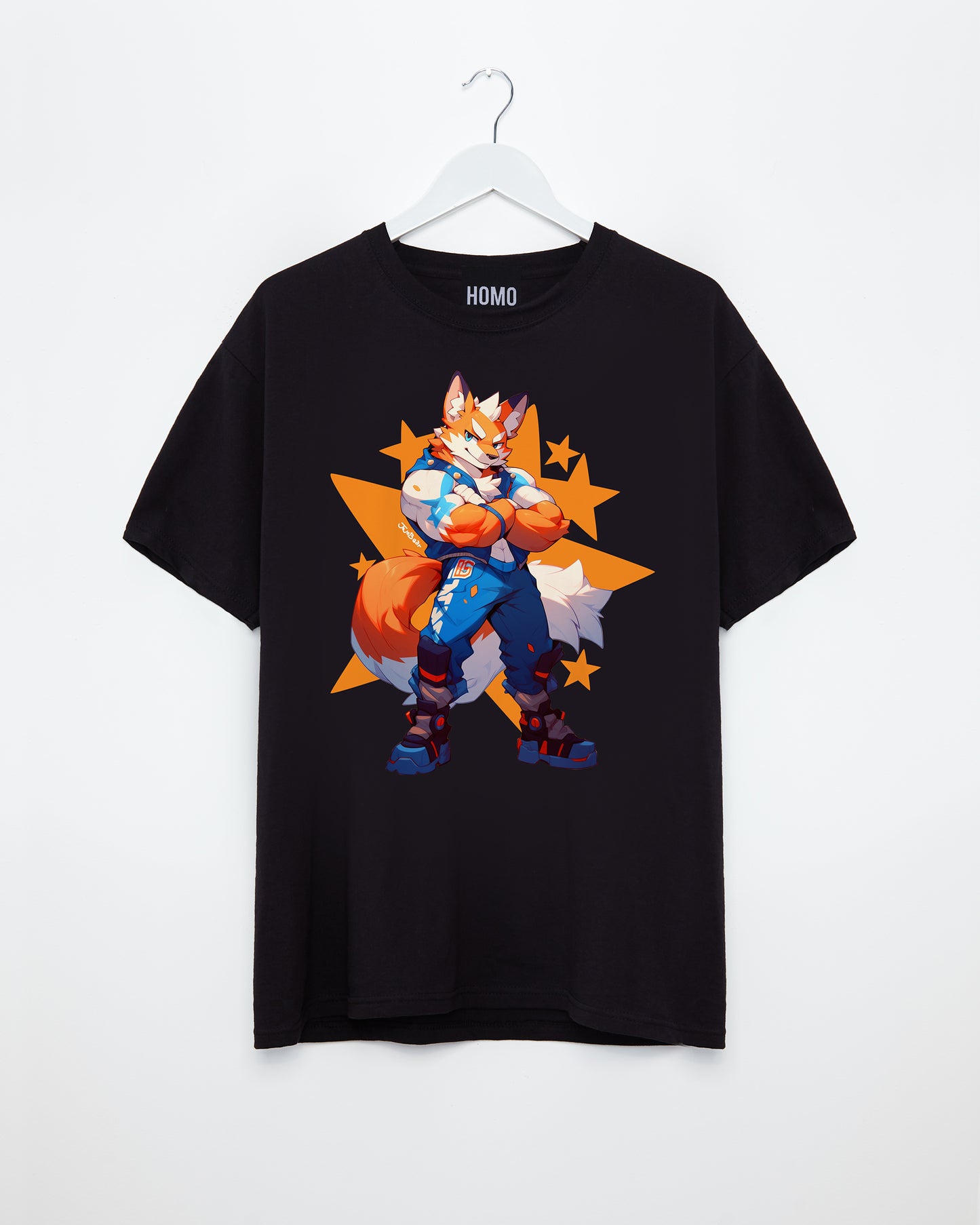 Space furries: Flash the Space ranger on black - tshirt
