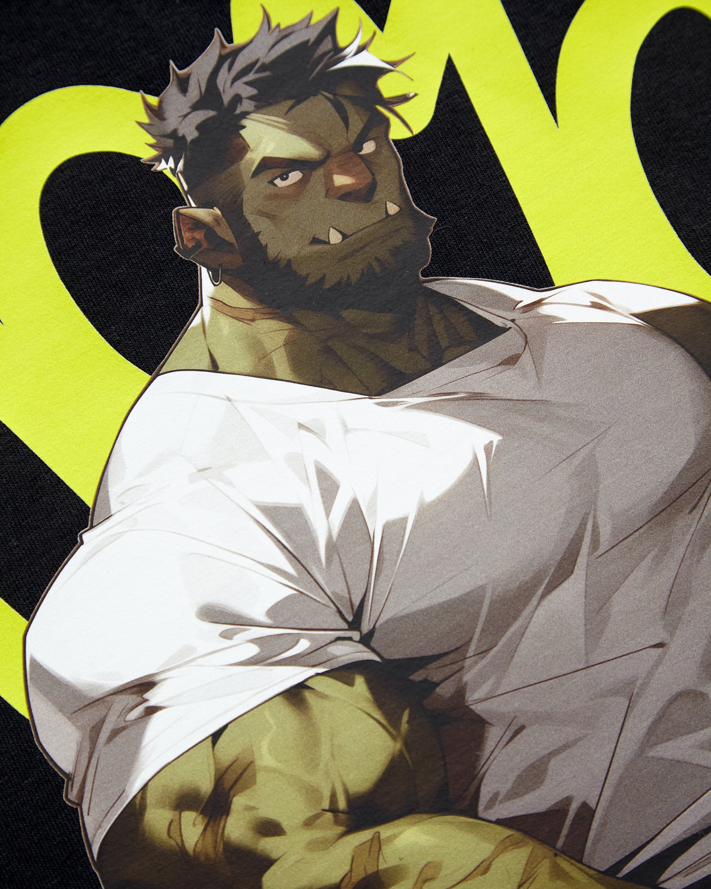 Jojo Bear: Kaelgar the orc on black distressed - tshirt