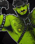 Leather daddy orc Rex loves to flex - tee - HOMOLONDON