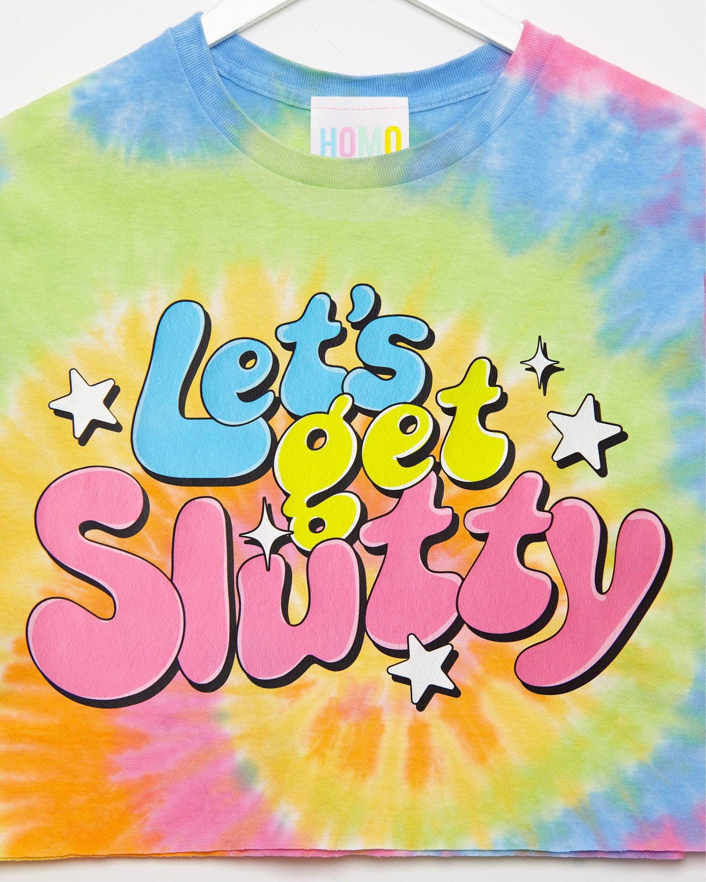 Lets get s/utty on tie-dye - crop top