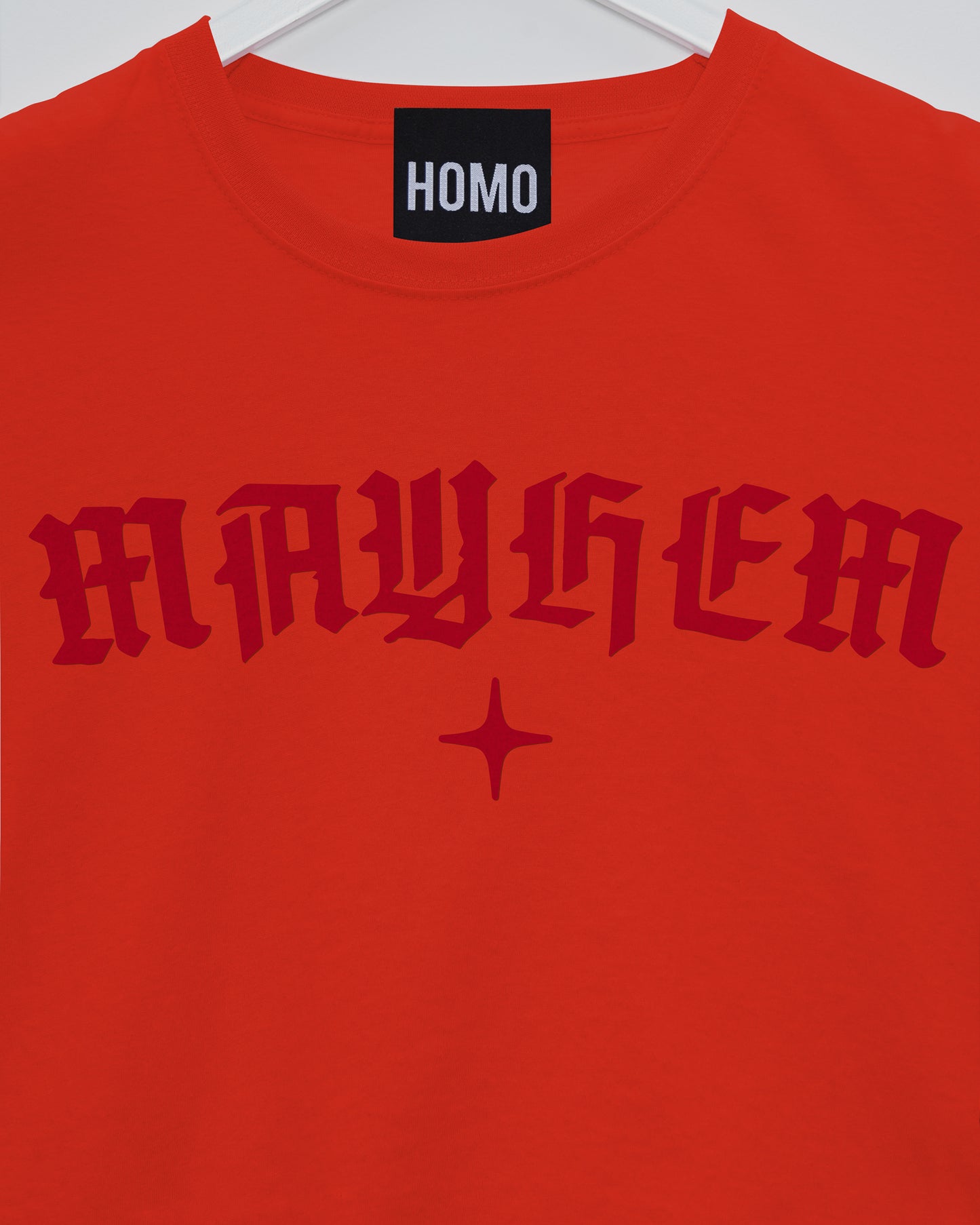 MAYHEM, sleeveless tee - red