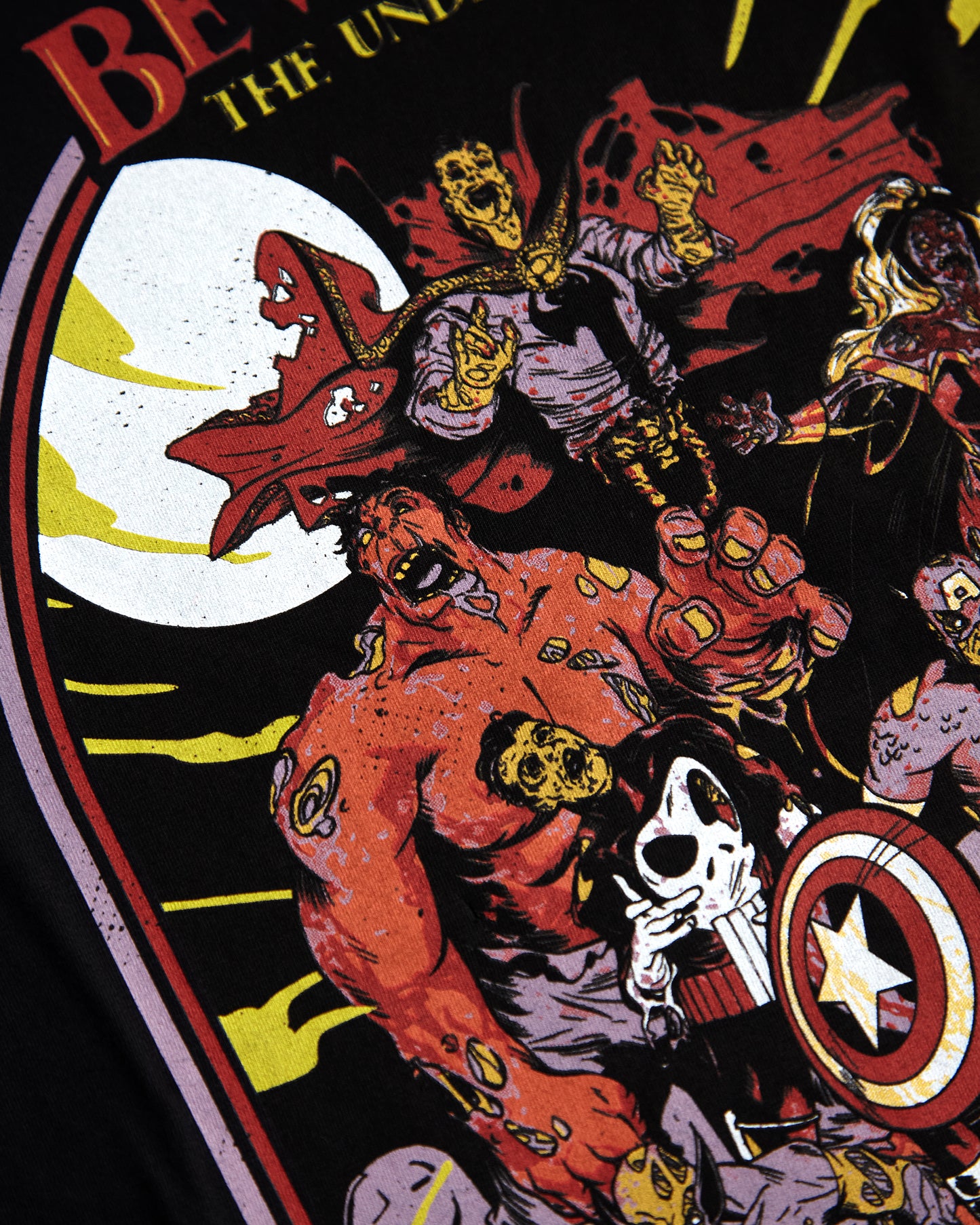 Official Marvel Comics,We Don't Bite on black Stone Wash - tee