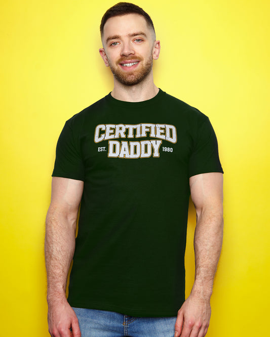Certified Daddy (College style) t-shirt - green