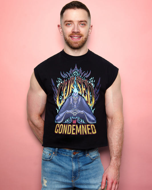 DISNEY VILLAINS: Hades black -  low cut cropped t-shirt