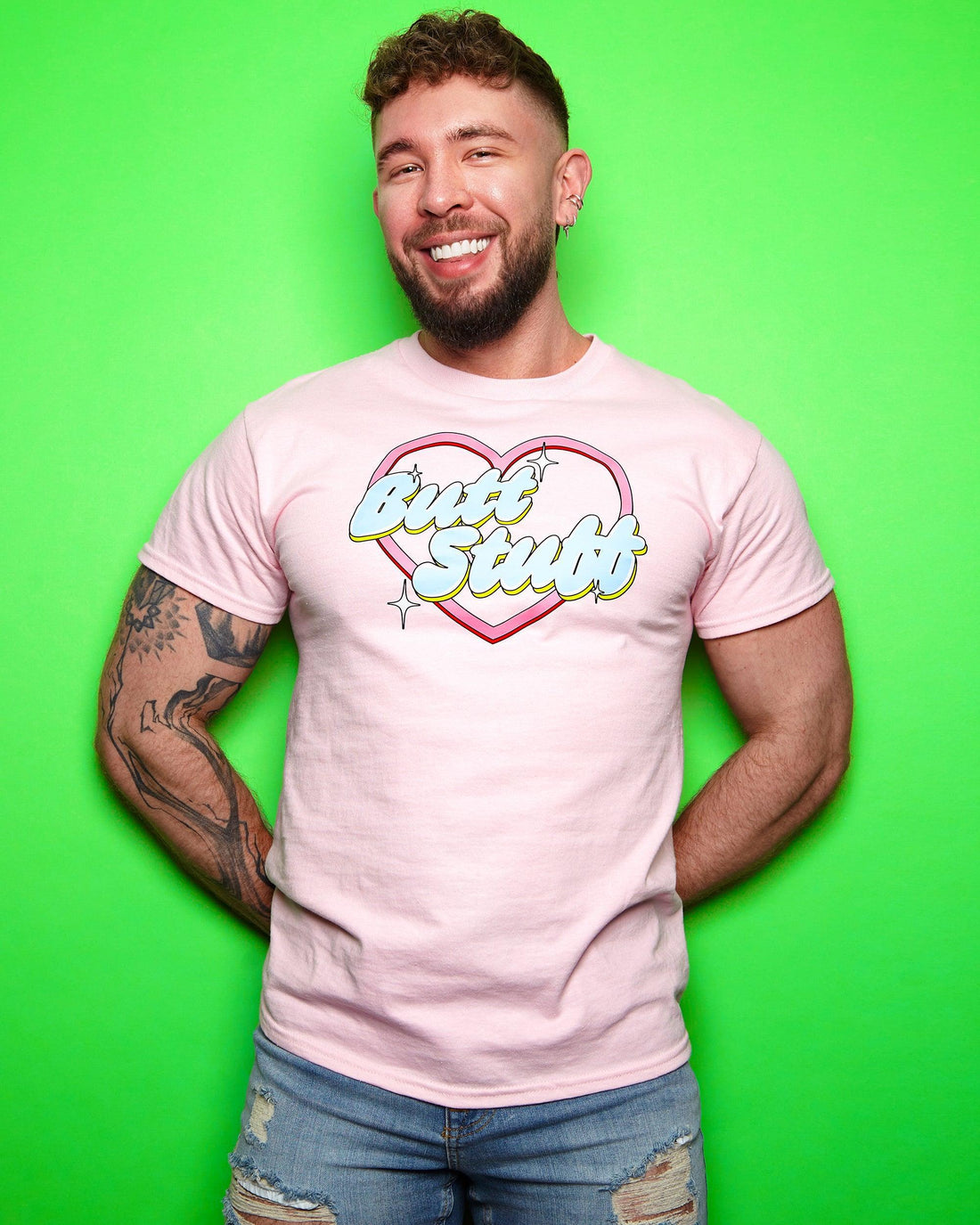 Butt Stuff - light pink tshirt - HOMOLONDON