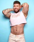 HOMO flock print pink - crop top - HOMOLONDON