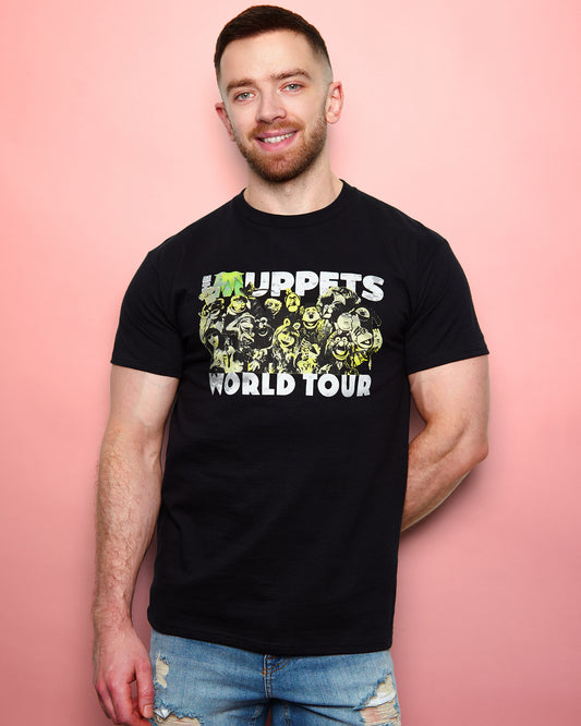 Official Disney: The Muppets World Tour Unisex T-Shirt - Black