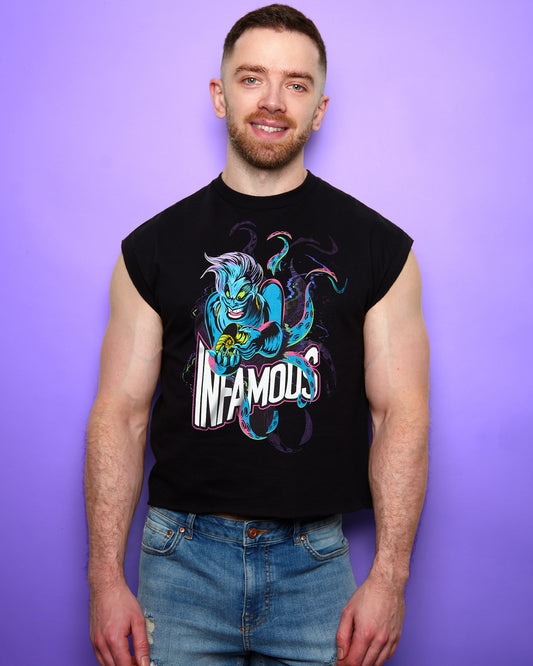 DISNEY VILLAINS: Ursula black - low cut cropped tshirt