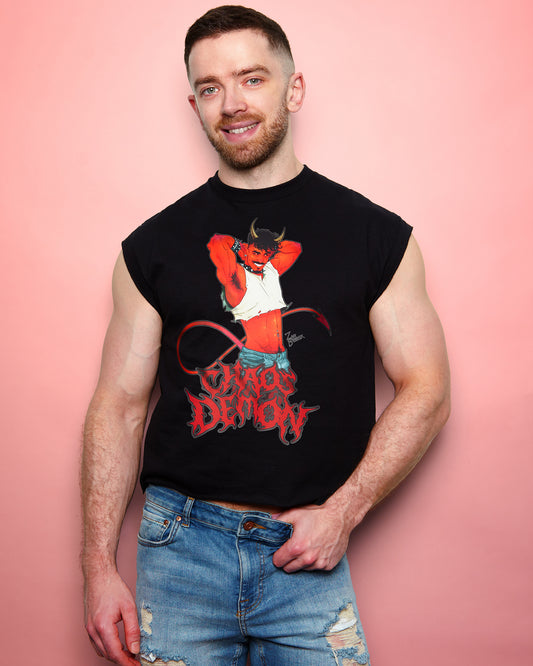 Demon core: Chaos demon low cut cropped t-shirt