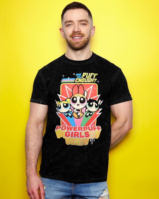 Official Powerpuff Girls, tshirt - distressed black