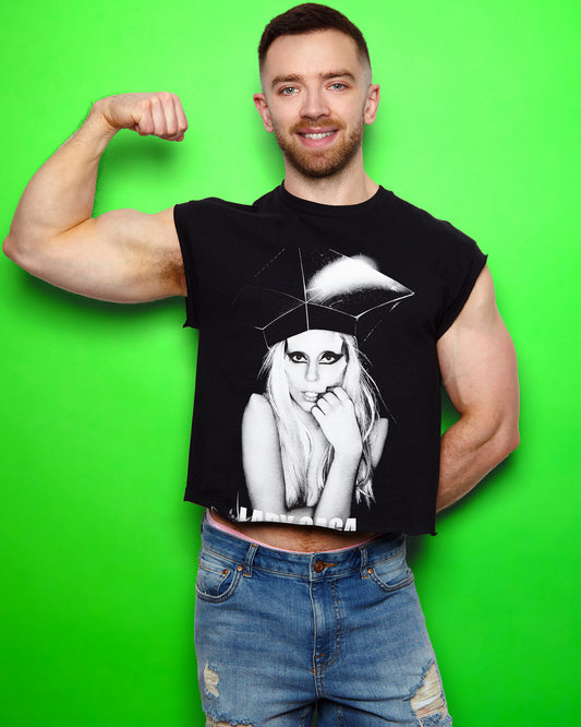 Official Lady Gaga "BLODDY MARY" low cut cropped tee