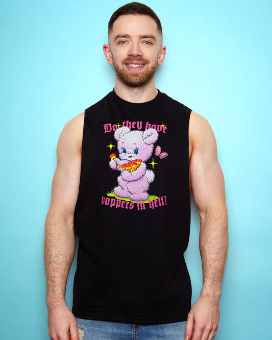 Do the have p*ppers in hell? on black sideless tshirt