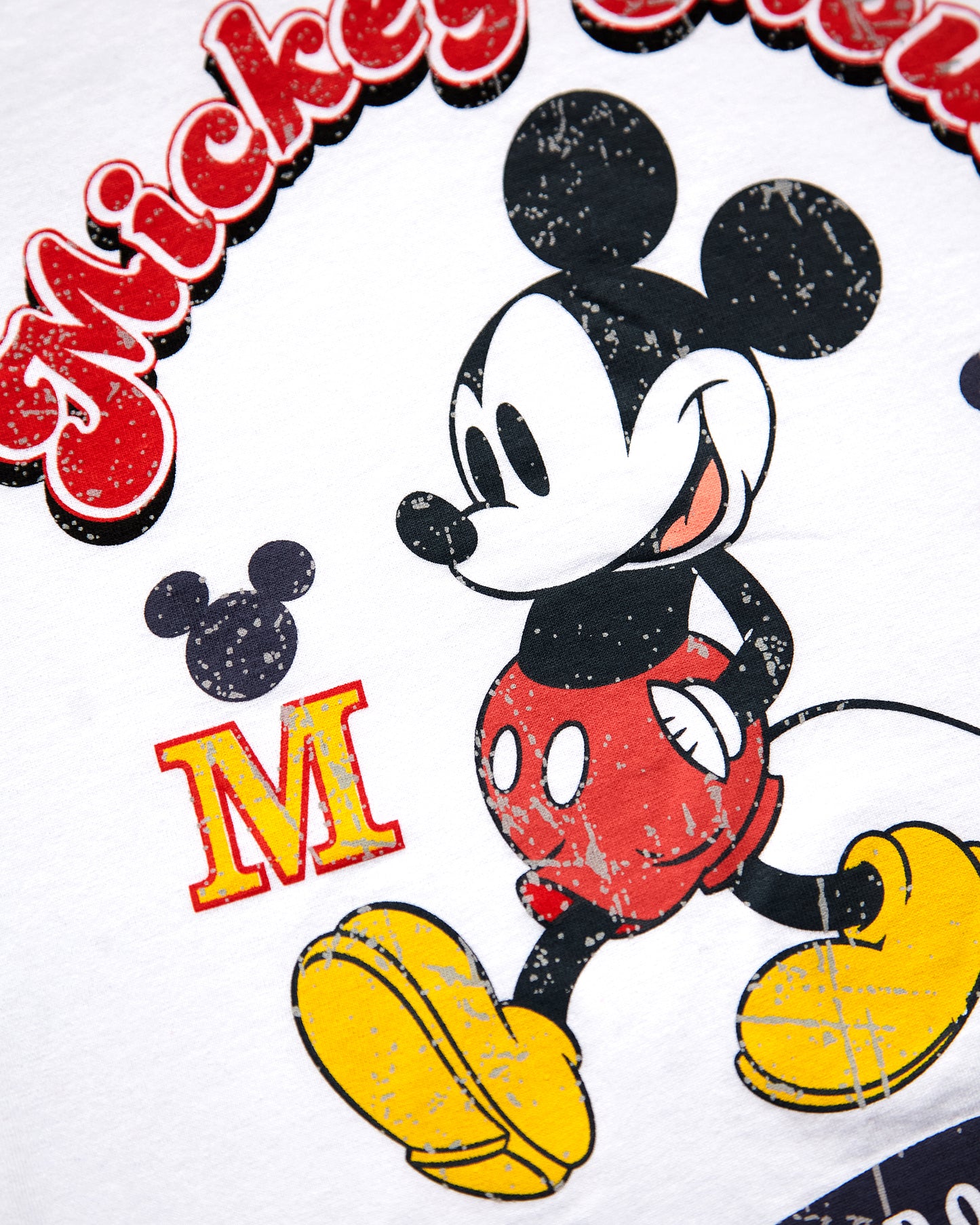 Disney Unisex T-Shirt: Mickey Mouse One & Only low cut cropped tee - white