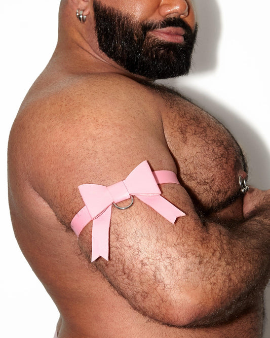 Pink bow - bicep band