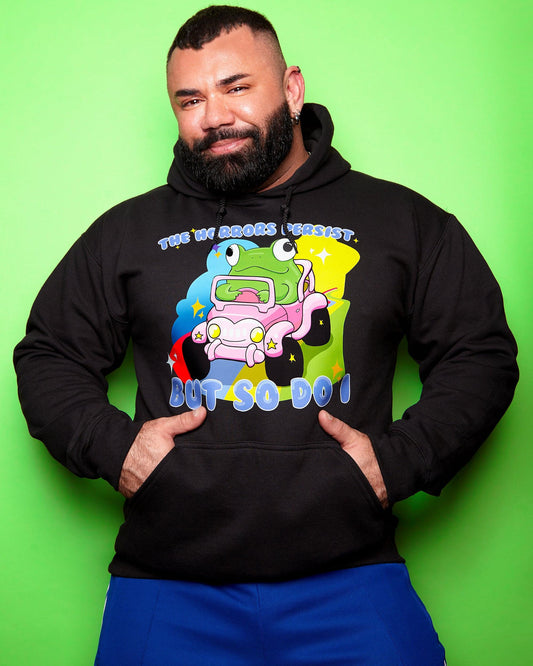 The horrors persist, but so do I on black - pullover hoodie.