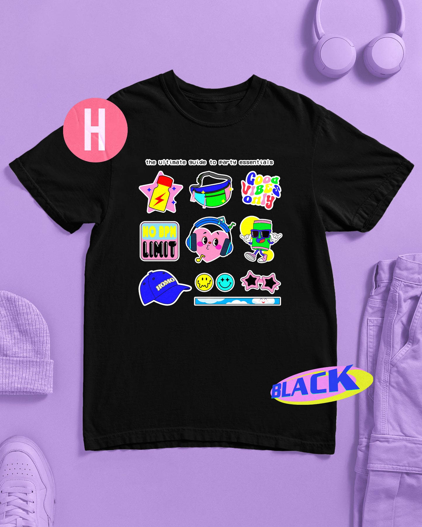 The ultimate party guide on black - tee
