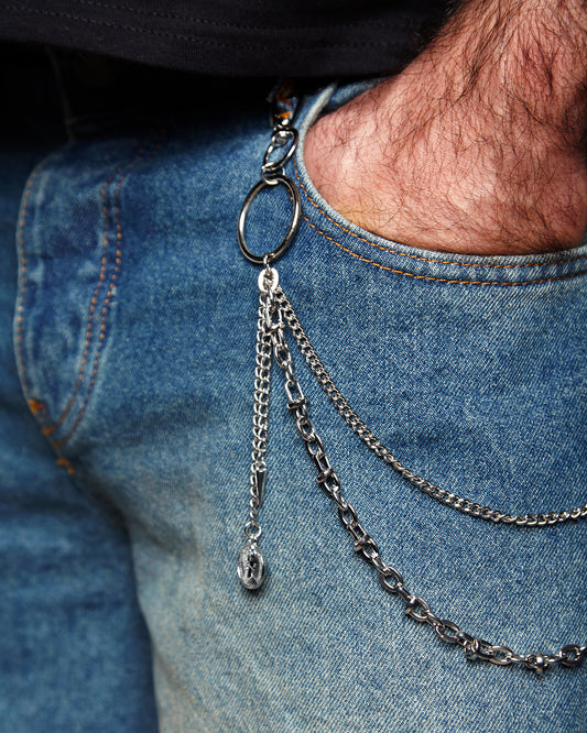 Pendant Y2K jeans chain - Silver