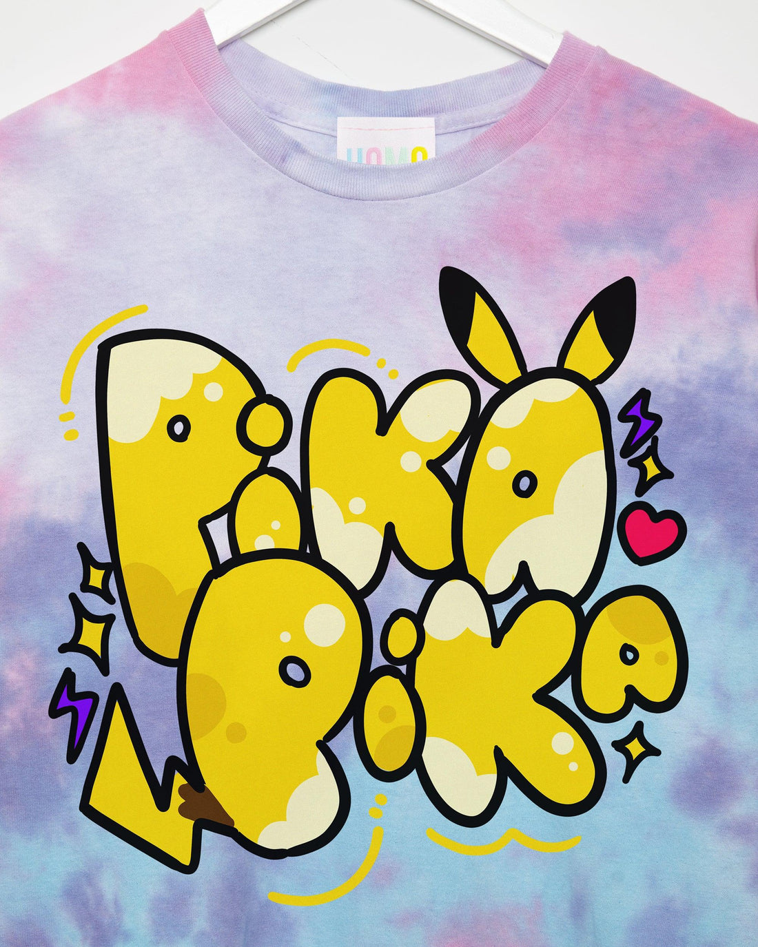 Gaymer: Yellow slogan on on pink tie-dye - sideless tshirt