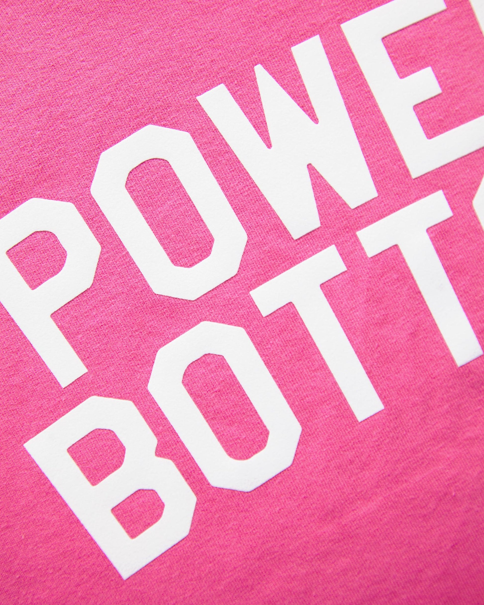 White flock power bottom - candy pink crop top - HOMOLONDON