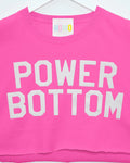 White flock power bottom - candy pink crop top - HOMOLONDON