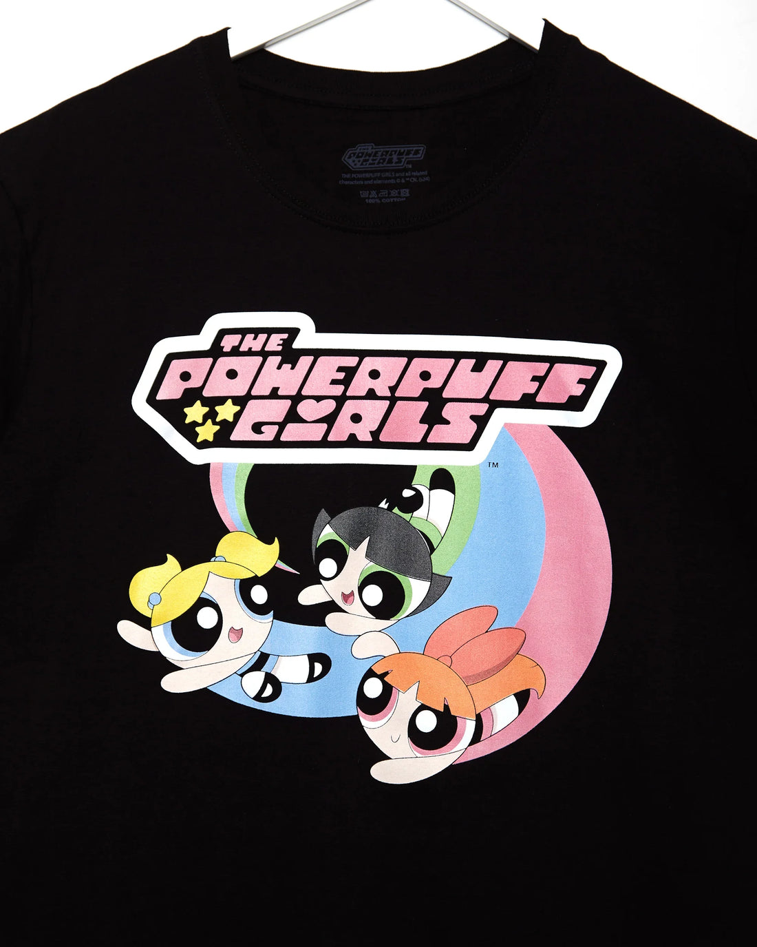 Official Powerpuff Girls on black - tshirt