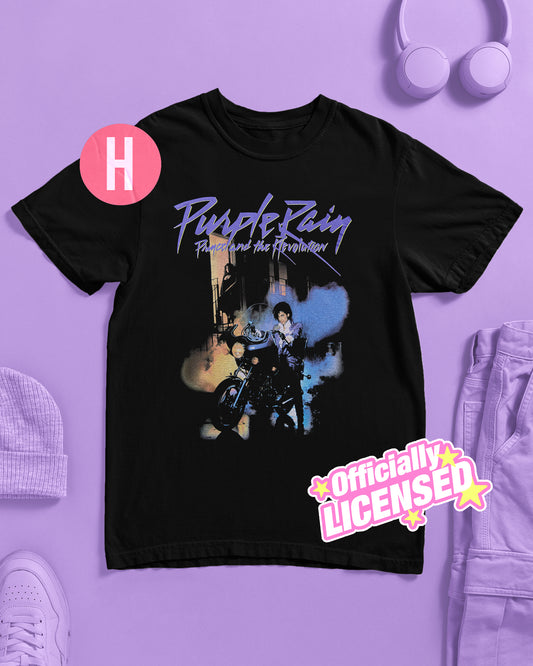 Official Prince: Purple Rain, Unisex T-Shirt - Black